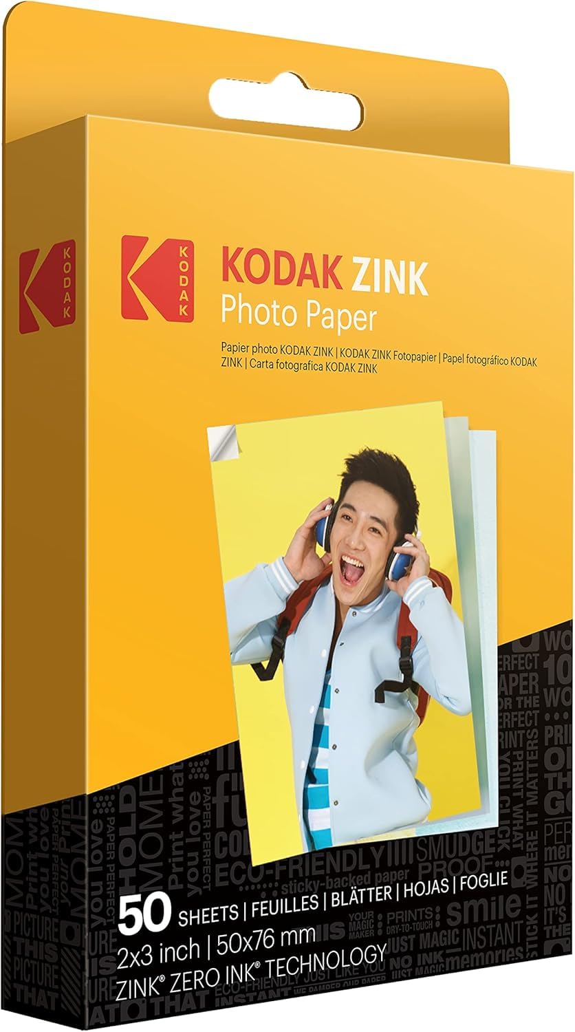 KODAK Smile+ 2-in-1 Digital Instant Print Camera & Wireless Bluetooth Photo Printer with 50 Sheets KODAK 2