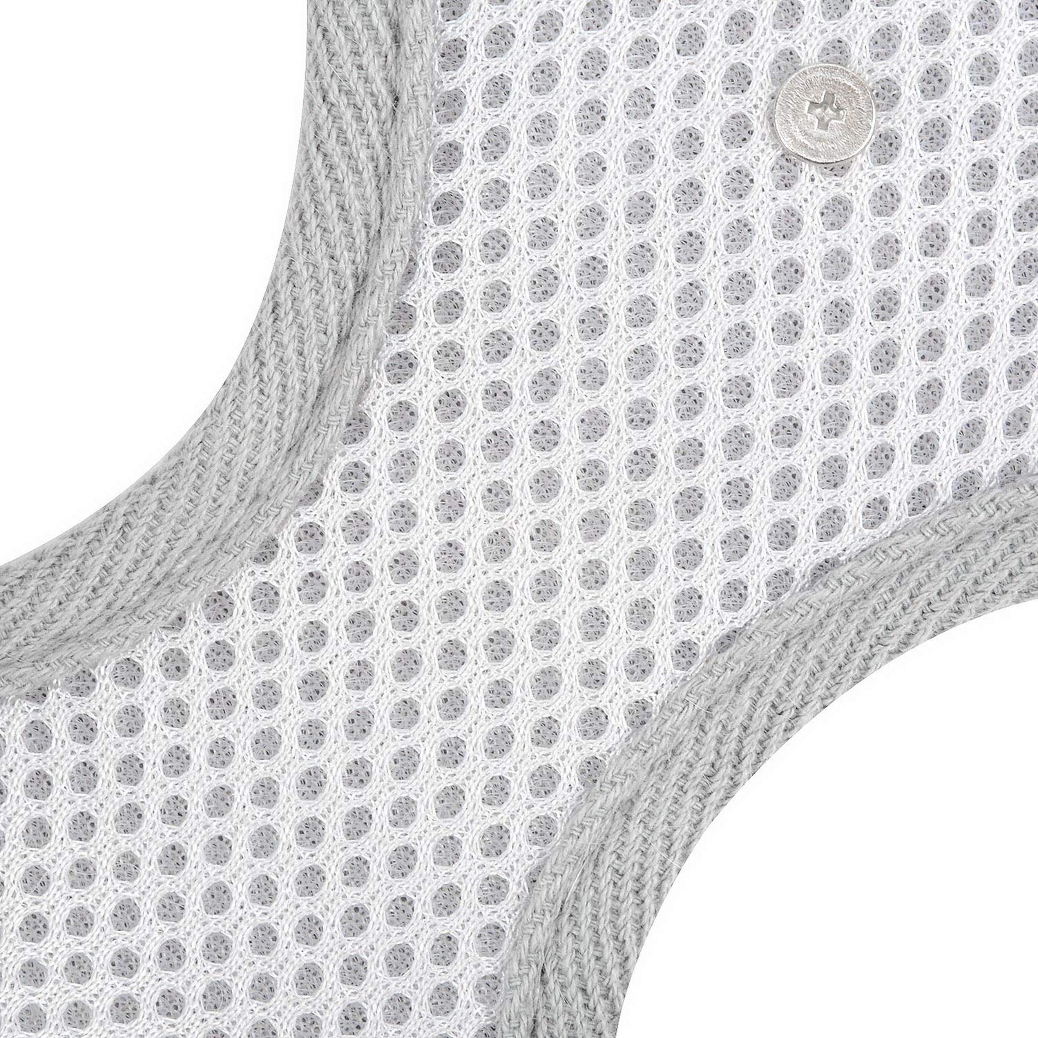 Escape-Proof Small Dog Vest Harness & Leash Set - Soft Mesh Padded Adjustable Puppy Summer Clothes with Lace Trim Collar Bell (Grey Flowers, Small) - Perfect for Walking, Training, and Outdoor Adventures with Your Kitten or Cat