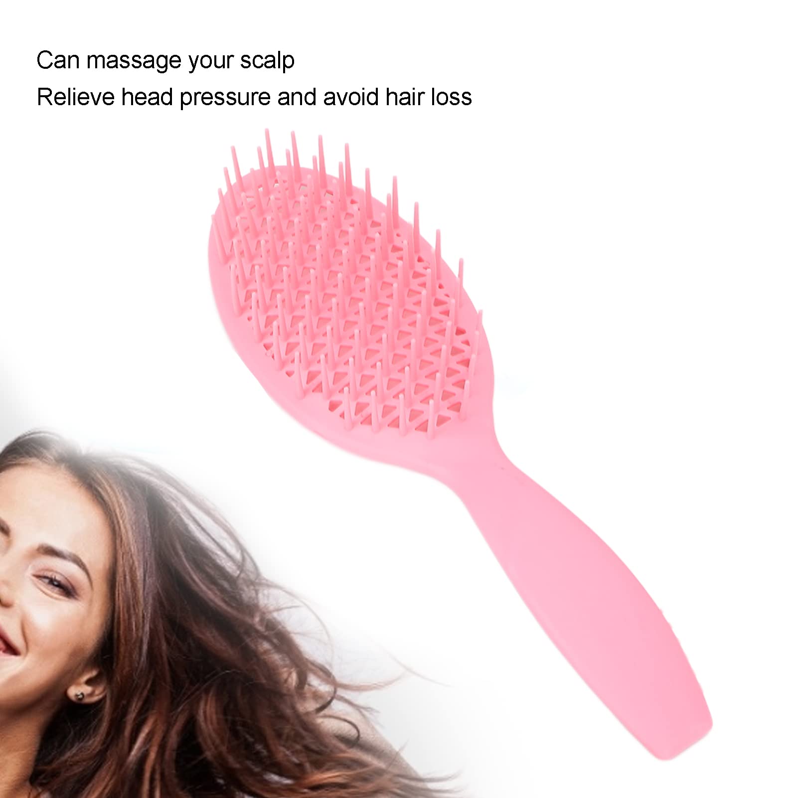 Detangling Hair Brush Set - 4pcs Ergonomic Scalp Massage Comb & Tail Comb for Smooth Hair, Portable for Travel & Home Use, Salon Quality (Pink, Boxed) - Perfect for Styling, Detangling & Scalp Care at Home, Salon or On-the-Go