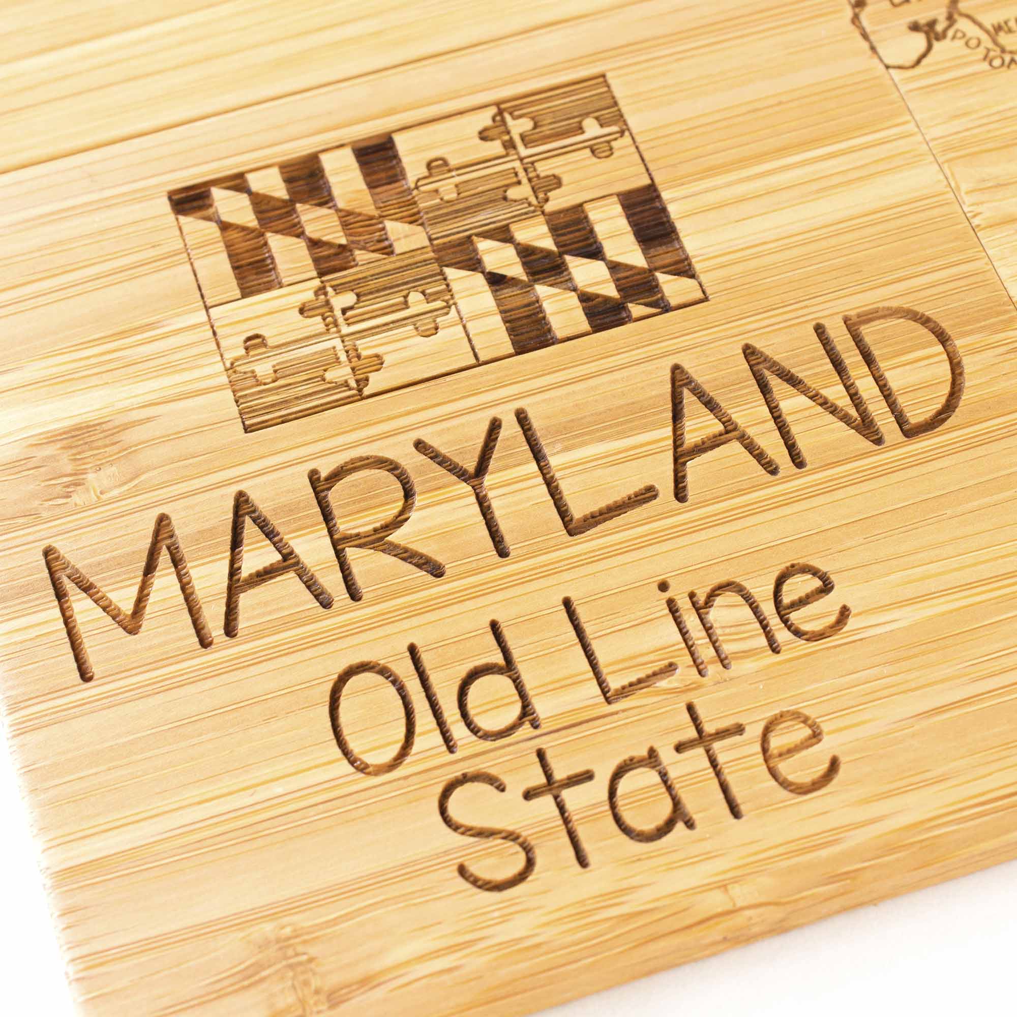 4-Piece Maryland Puzzle Coaster Set with Storage Case - Fun & Functional Drink Coasters for Home, Office, or Gifts