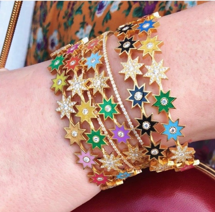 Twinkle Star Bracelet for Women - Elegant Sparkling Adjustable Charm Bracelet Jewelry Gift for Her | Perfect for Parties, Weddings, and Everyday Wear