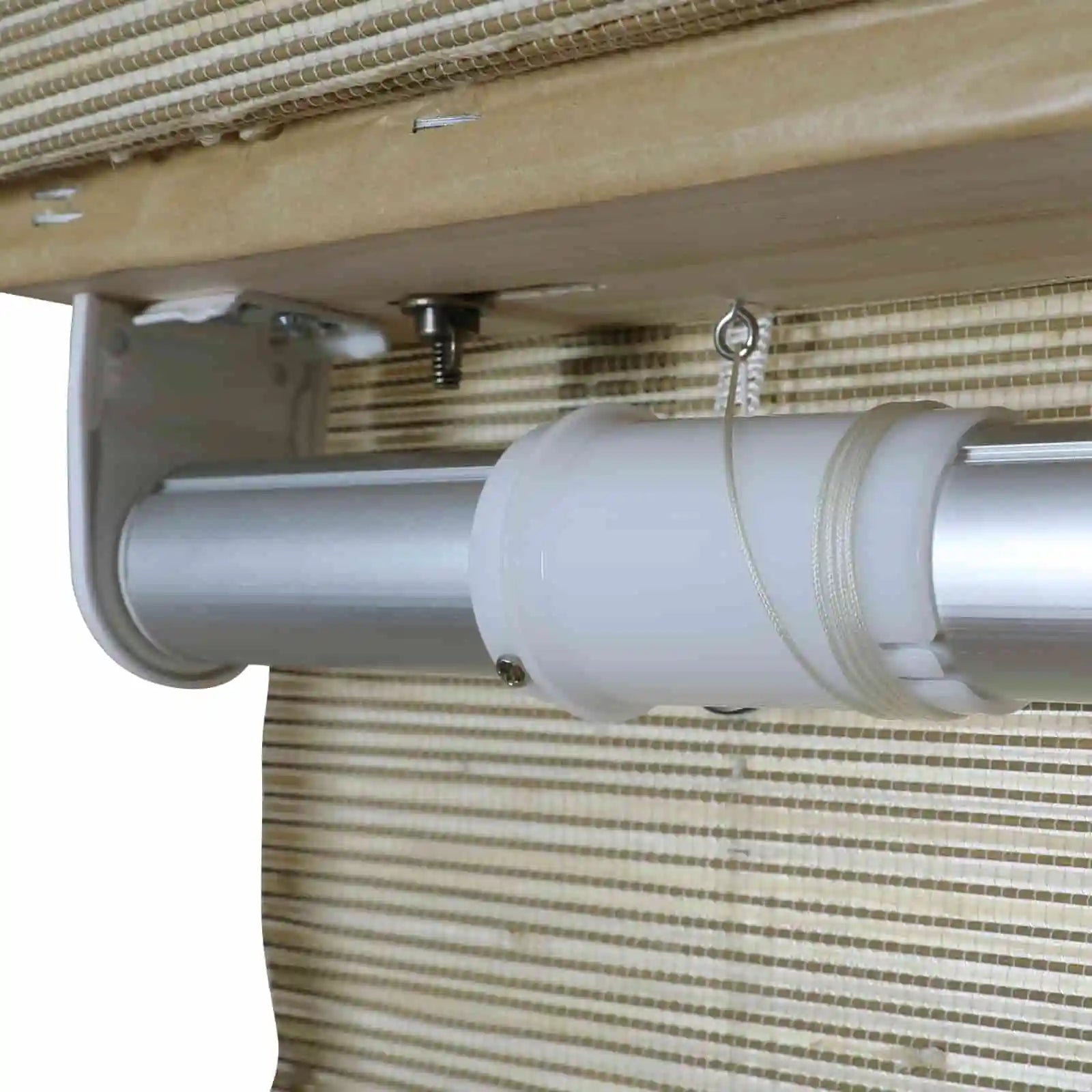 Motorized Window Woven Bamboo Shades - Remote Control Roller Blinds for Privacy & Sun Protection - Perfect for Living Room, Bedroom & Office