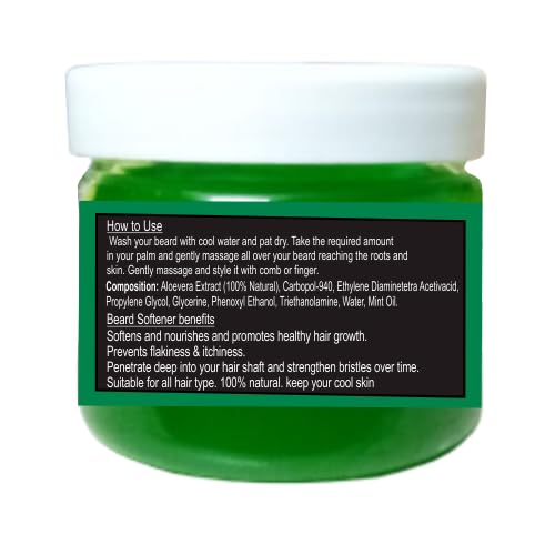 ARYAN SHAKTI Aloe Vera Beard Softener Gel - Natural & Soothing Beard Care for Men - Perfect for Daily Use & Styling