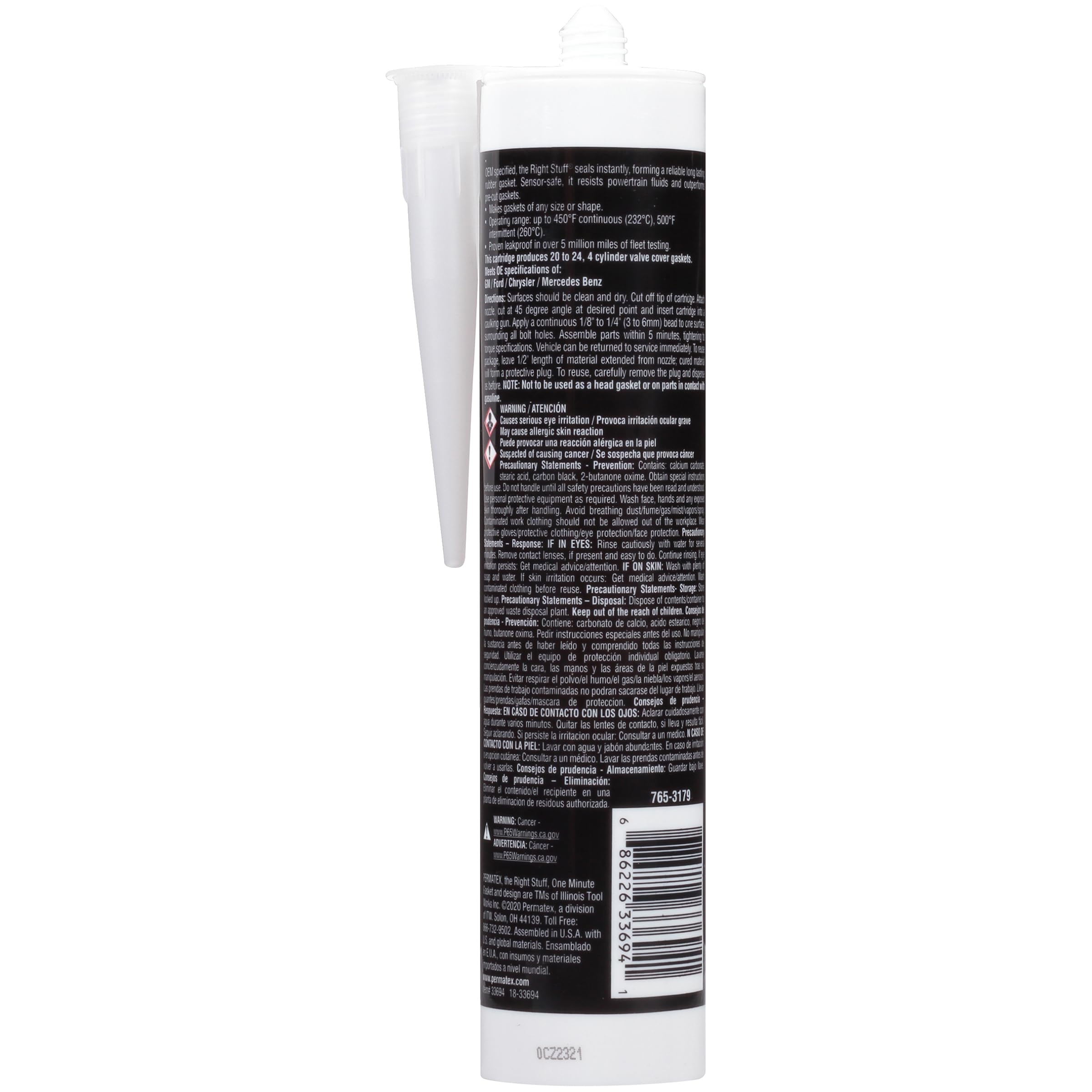 Permatex 33694 The Right Stuff 1 Minute Gasket Maker - Fast Setting High Flexibility Sealant (10.1 oz) - Ideal for Automotive, Marine & Industrial Gasket Repairs & Sealing Applications