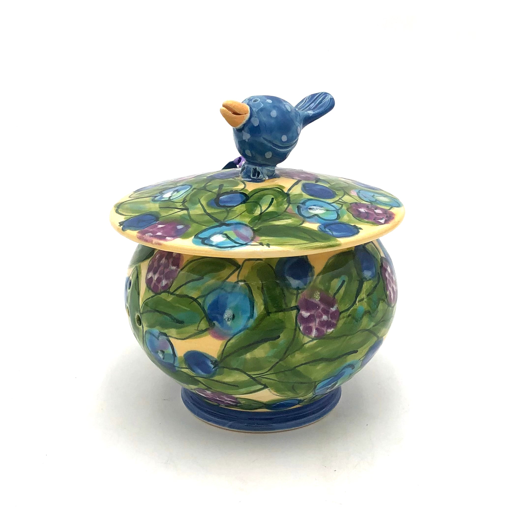Susan & Peter Stark Ceramic Garlic Keeper - Airtight Yellow Garlic Storage Container for Kitchen, Pantry - Perfect for Fresh Garlic, Onions & Vegetables Storage
