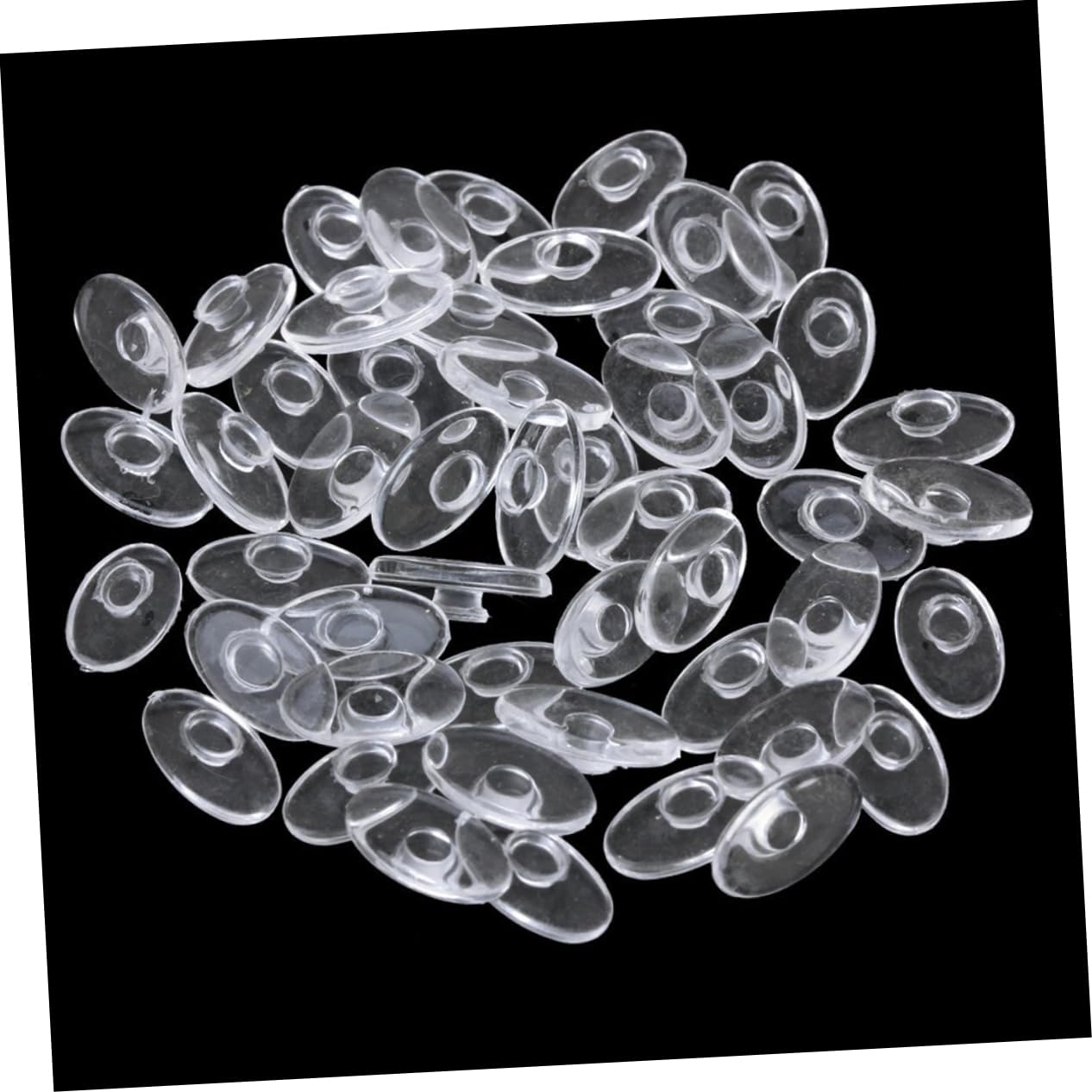 SOLUSTRE 25 Pairs Anti-Slip Nose Pads for Glasses - Soft Silicone Eyeglass Nose Pads, Oval Nose Cushions for Comfort & Secure Fit - Perfect for Reading, Driving, and Daily Wear