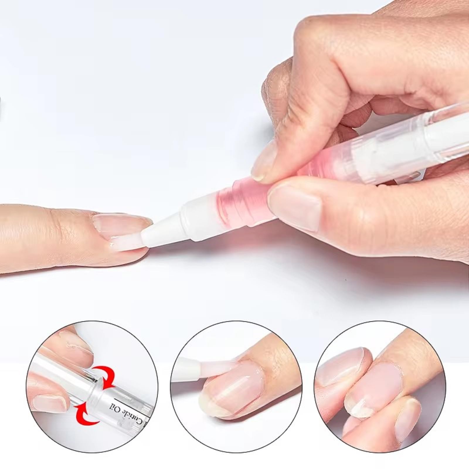 Yimart 4-Piece 15-Scent Nail Cuticle Oil Pen Set - 2ML Nourishing Liquid for Dry, Brittle Nails & Hangnails - Orange Scented Nail Care Essential for Manicures, Pedicures & At-Home Nail Treatments