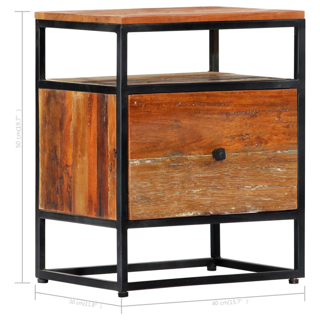 Modern Nightstand with Drawer & Shelf - 15.8