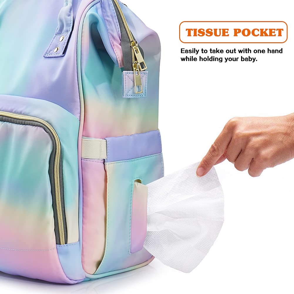 3 in 1 Waterproof Diaper Bag Backpack for Moms - Multifunctional Baby Bag with Changing Pad & Stroller Straps | Perfect for Travel, Shopping & Daily Outings with Baby
