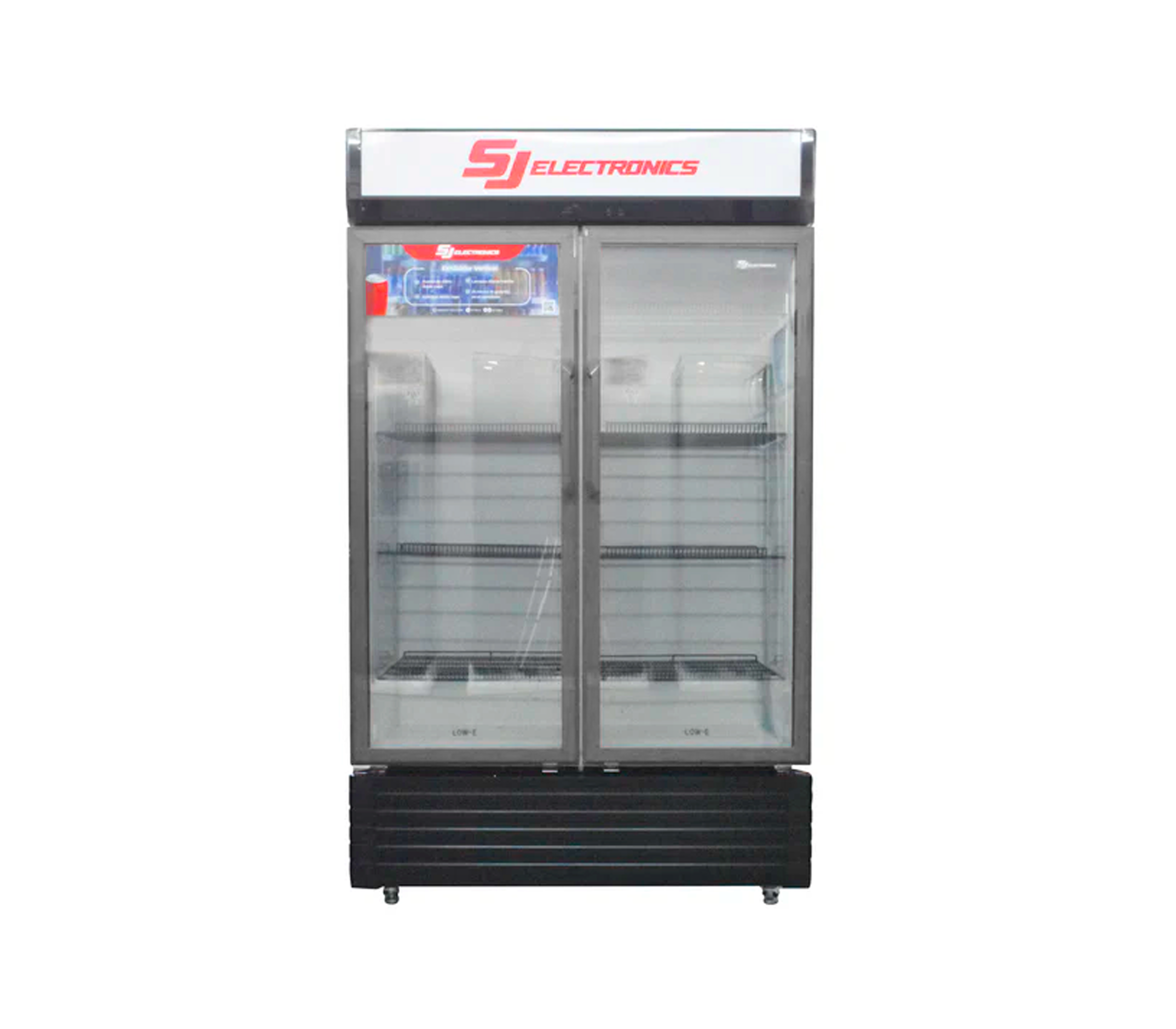 2-Door Vertical Display Cooler 810L SJ 810 - Commercial Refrigerator for Supermarkets, Restaurants & Convenience Stores | Energy Efficient Glass Door Freezer by SJ Electronics