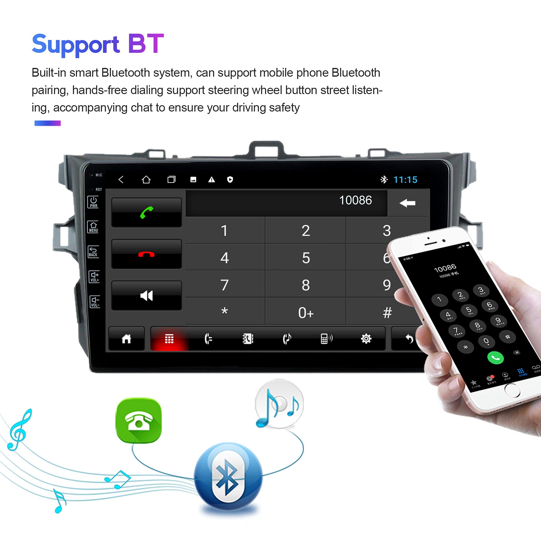 Android 10 Car Stereo for Toyota Corolla 2009-2012 | 9