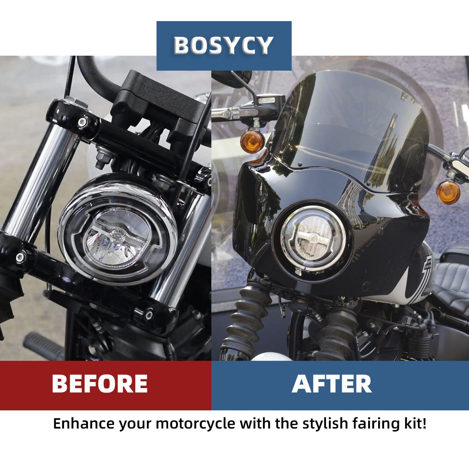 Smoked Motorcycle Windshield Kit for 2006-2017 Harley Davidson Dyna Street Bob Super Glide FXD FXDC Low Rider - 11