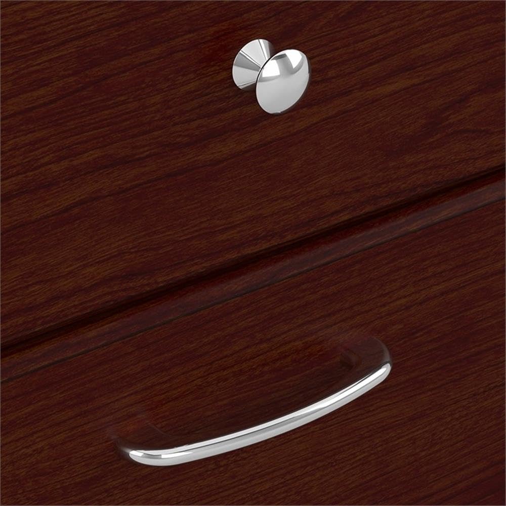 Bush Furniture Cabot L-Shaped Computer Desk with Drawers, 60 Inch Wide, Harvest Cherry Finish - Perfect for Home Office, Gaming Setup & Small Workspaces