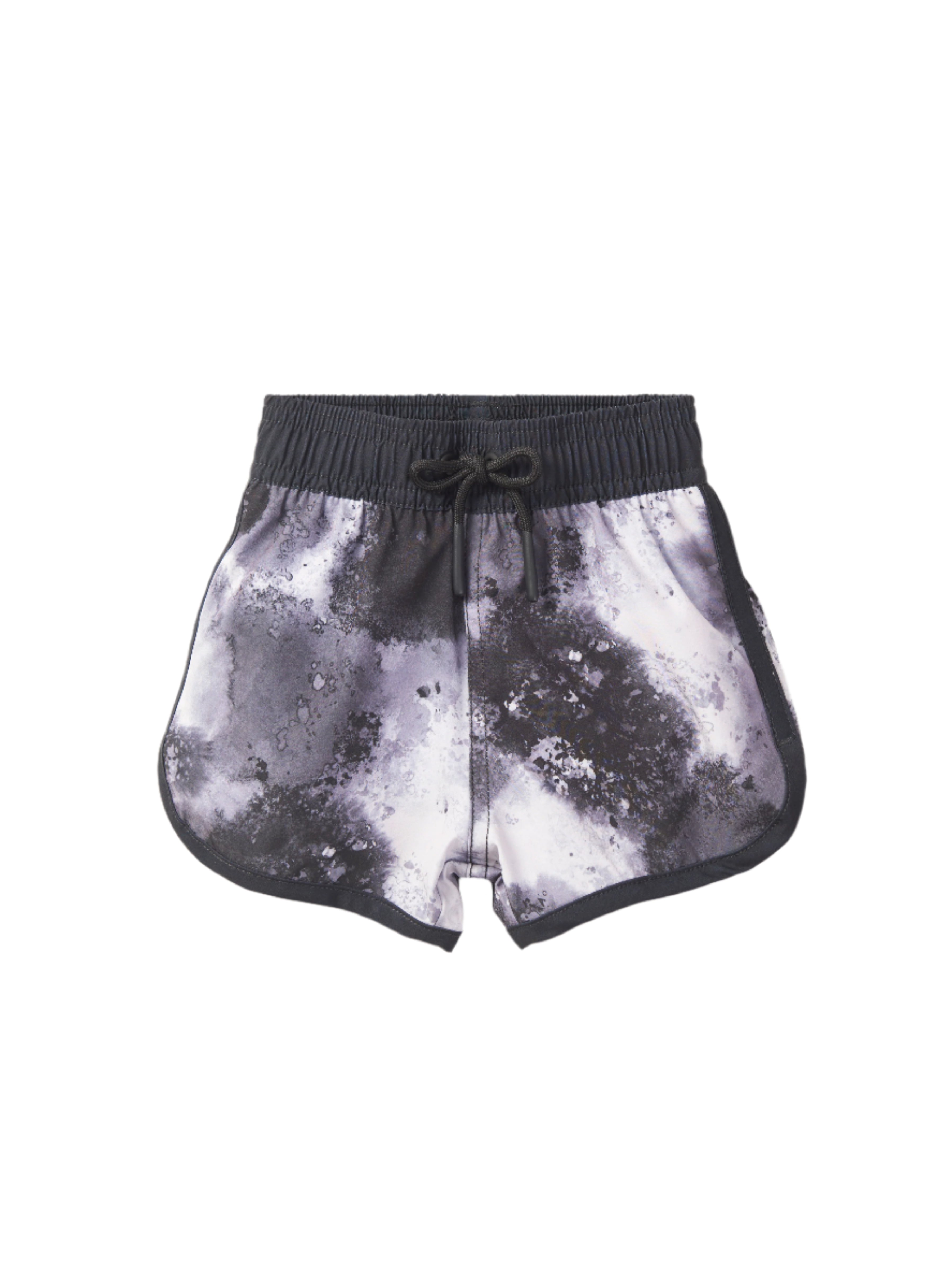 Boys Swim Shorts - Monochrome Watercolor Print Quick-Dry Swim Trunks for Kids | Beach, Pool & Summer Water Activities