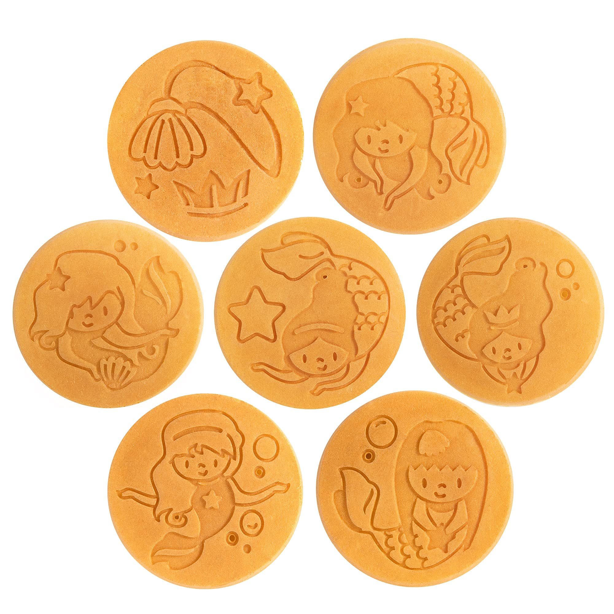 Mermaid Mini Pancake Pan - Nonstick Griddle for Making 7 Different Flapjack Mermaids, Long Handle for Easy Cooking & Cleaning | Perfect Gift for Girls, Kids Birthday & Under the Sea Themed Parties | Great for Breakfast, Brunch, Sleepovers & Family Fun