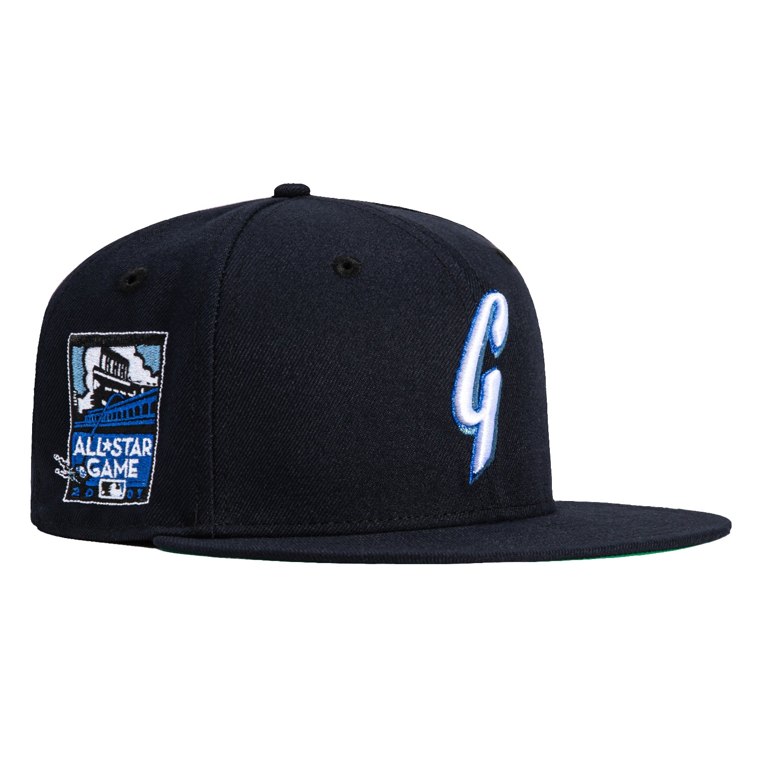 New Era 59Fifty San Francisco Giants 2007 All Star Game Patch Baseball Cap - Navy, Light Blue & Metallic Silver - Official MLB Hat for Sports Fans & Collectors