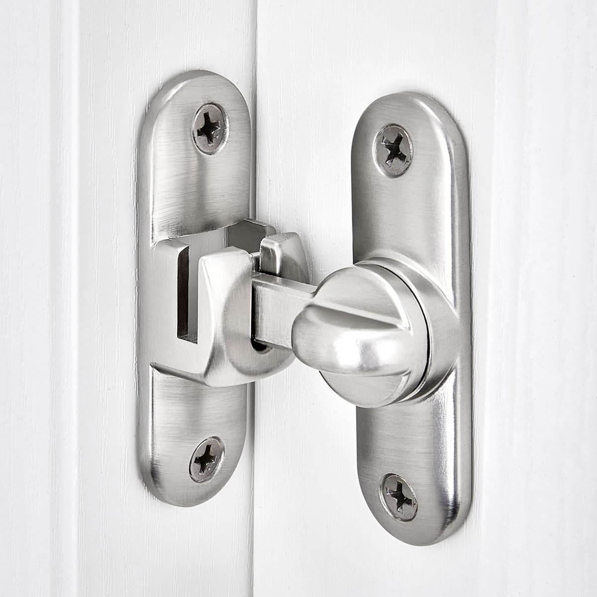 90/180 Degree Flip Barn Door Lock - Secure Sliding Door Latch for Privacy Protection | Heavy Duty Gate Hardware for Barn Doors, Windows, Cabinets & Bathrooms | Ideal for Home, Garden & Office Security