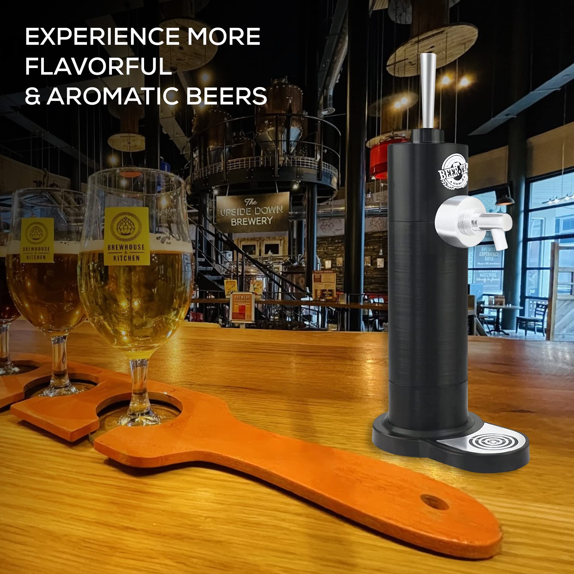 Richard Bergendi Portable Mini Keg Draft Beer Dispenser - Home Draught Beer Pump & Tap for All Canned Beers, Ale, Lager | Perfect for Parties, BBQs, Man Cave & Gifts for Men, Husband, Dad, Beer Lovers (Black)