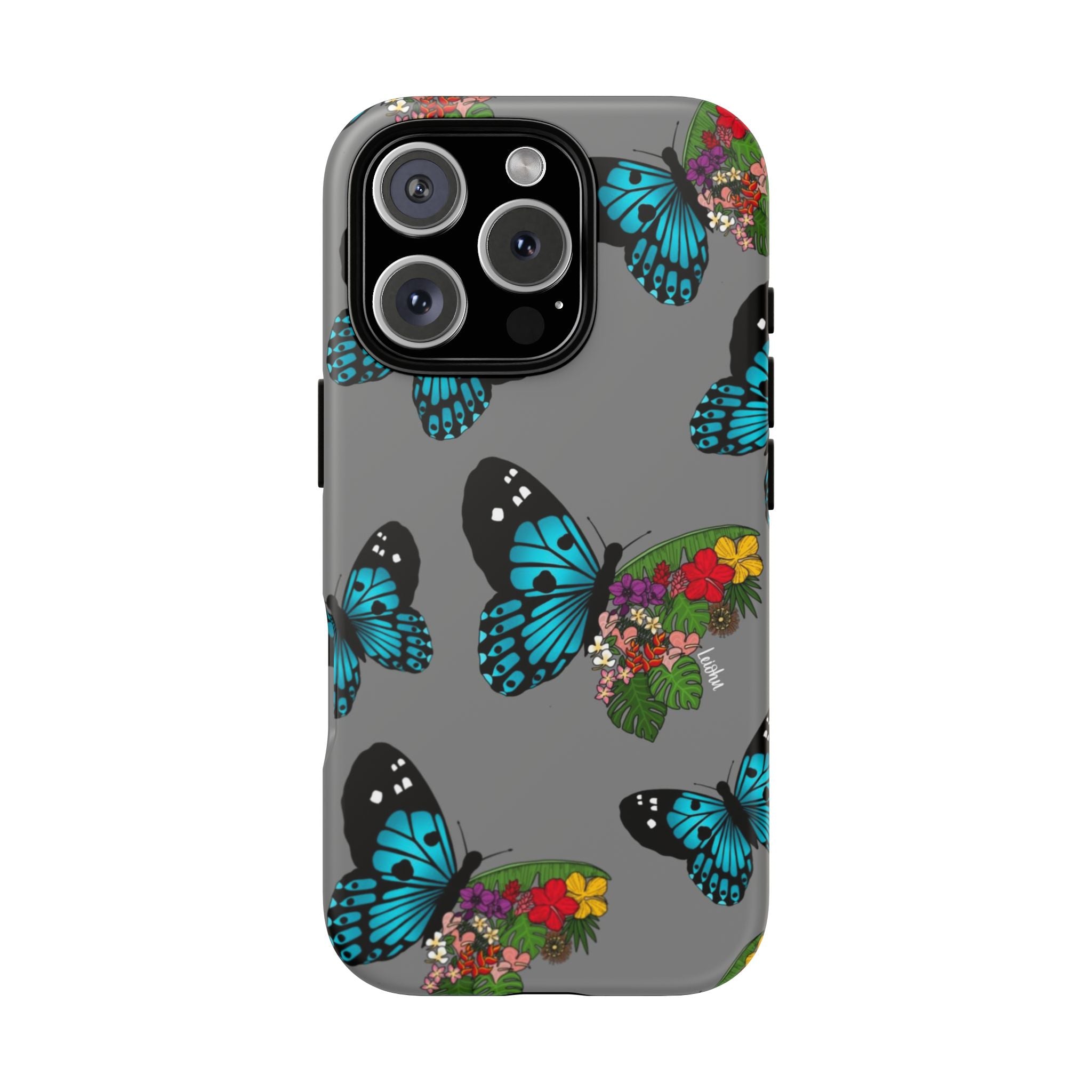 Tropical Pulelehua Teal Hawaiian Shirt - Breathable & Stylish Aloha Shirt for Men & Women - Perfect for Beach Vacations, Luau Parties & Summer Outings