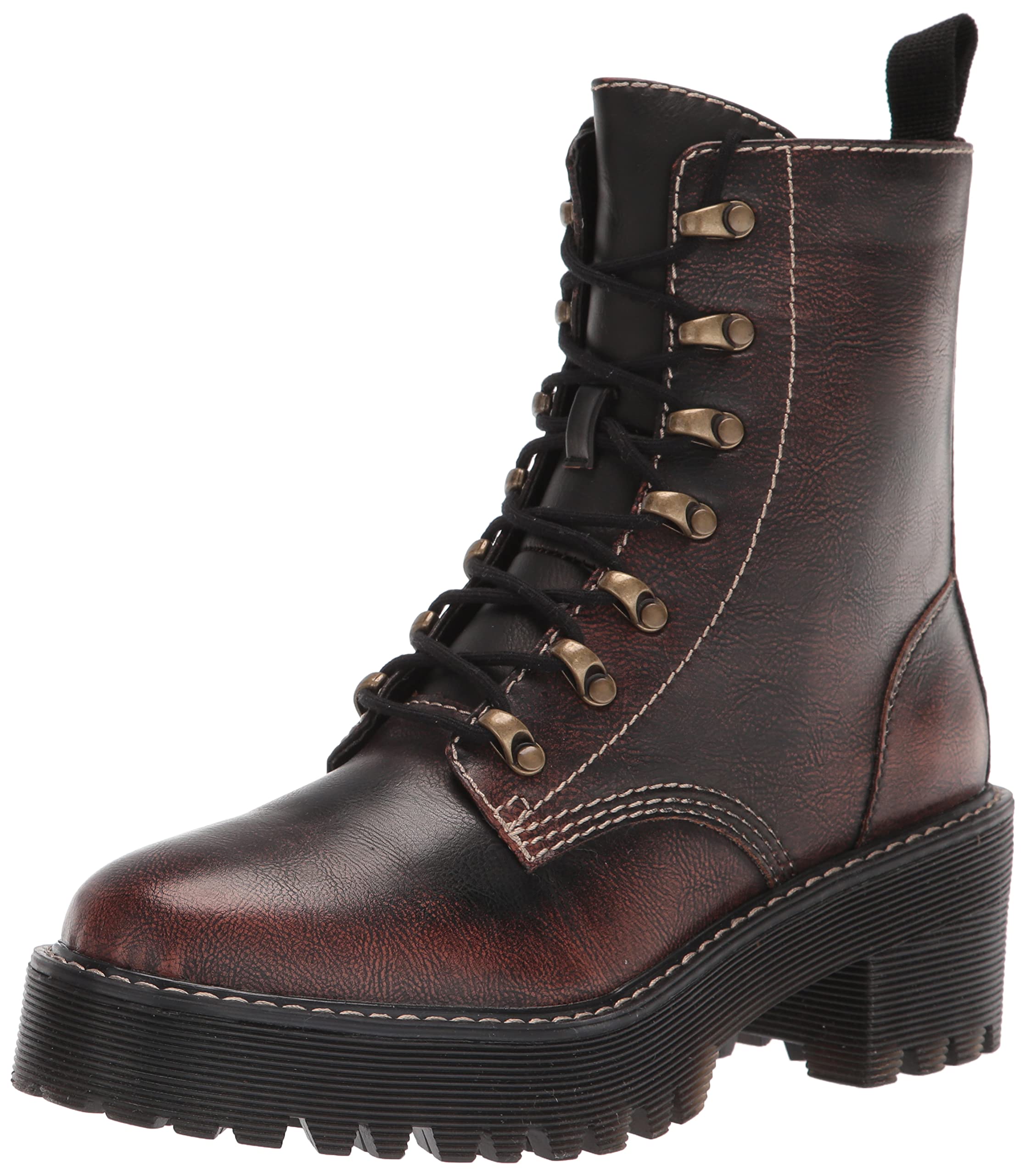 Madden Girl Women's Hawke Fashion Boots - Stylish Ankle Boots for Women, Comfortable & Trendy Fall Winter Booties for Casual Outfits, Date Night & Office Wear