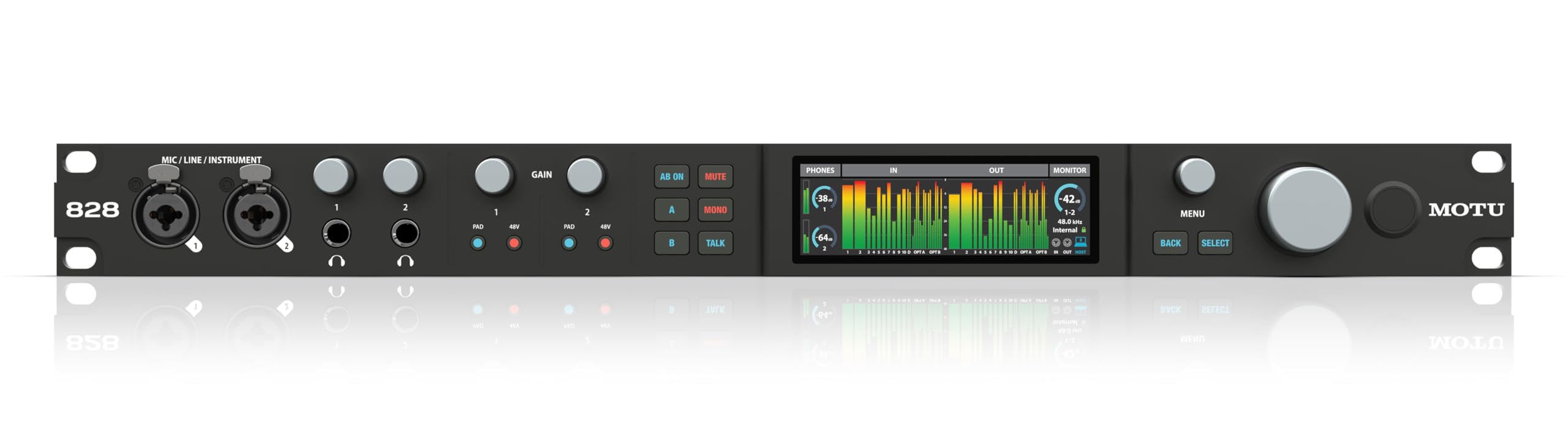 MOTU 828 28x32 USB3 Audio Interface for Mac, Windows, iOS | Studio Recording & Live Performance Mixing with Built-In Effects