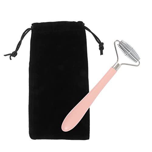 Stainless Steel Facial Roller & Gua Sha Tool - Anti-Aging Face Massager for Wrinkles, Puffiness, and Skin Tightening | Pink Beauty Skin Care Device for Home Spa & Daily Skincare Routine