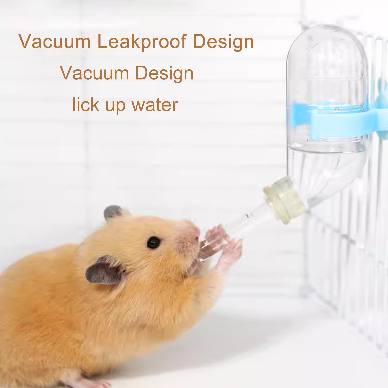 3PCS Hamster Water Bottle, Small Animal Water Dispenser for Guinea Pigs, Rabbits, Squirrels, Gerbils - Leak-Proof Pet Water Feeder for Cages & Habitats | Perfect for Hamster Cages, Rabbit Hutches & Small Pet Homes