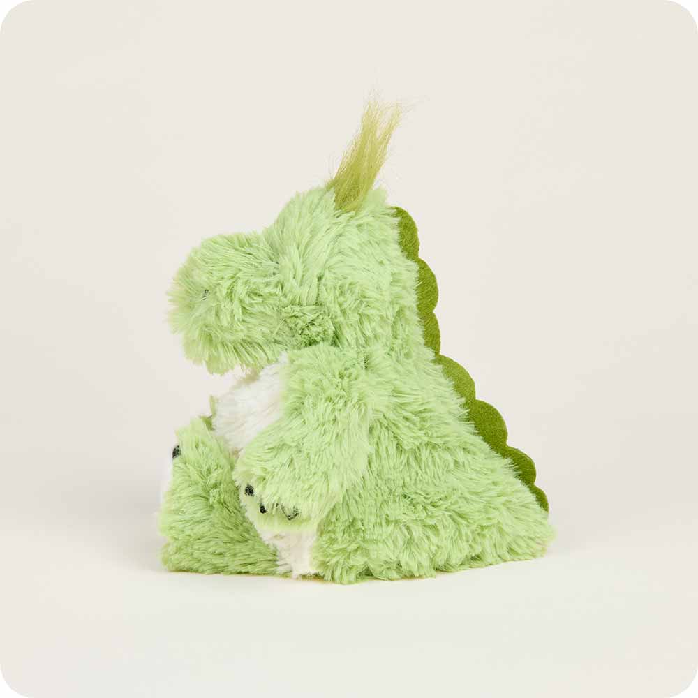 Green Dinosaur Warmies Junior - Adorable Microwavable Plush Toy for Kids | Perfect for Bedtime Comfort, Anxiety Relief & Sensory Play