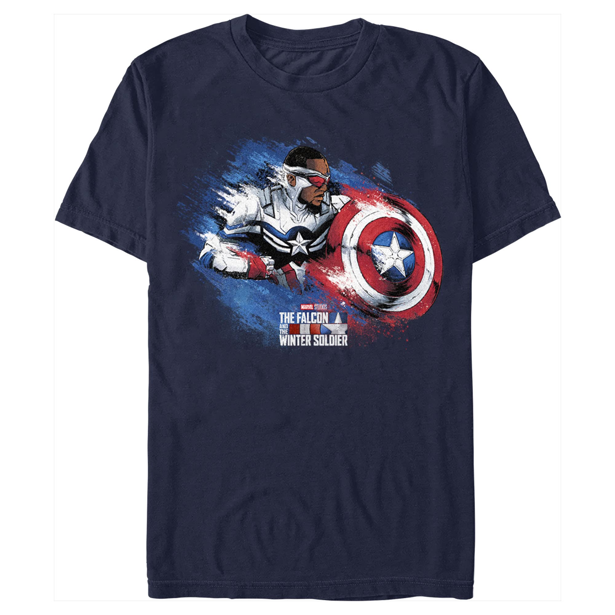 Men's Marvel The Falcon and The Winter Soldier Captain America Graphic T-Shirt | Superhero Movie Merchandise | Casual Wear & Cosplay Outfit