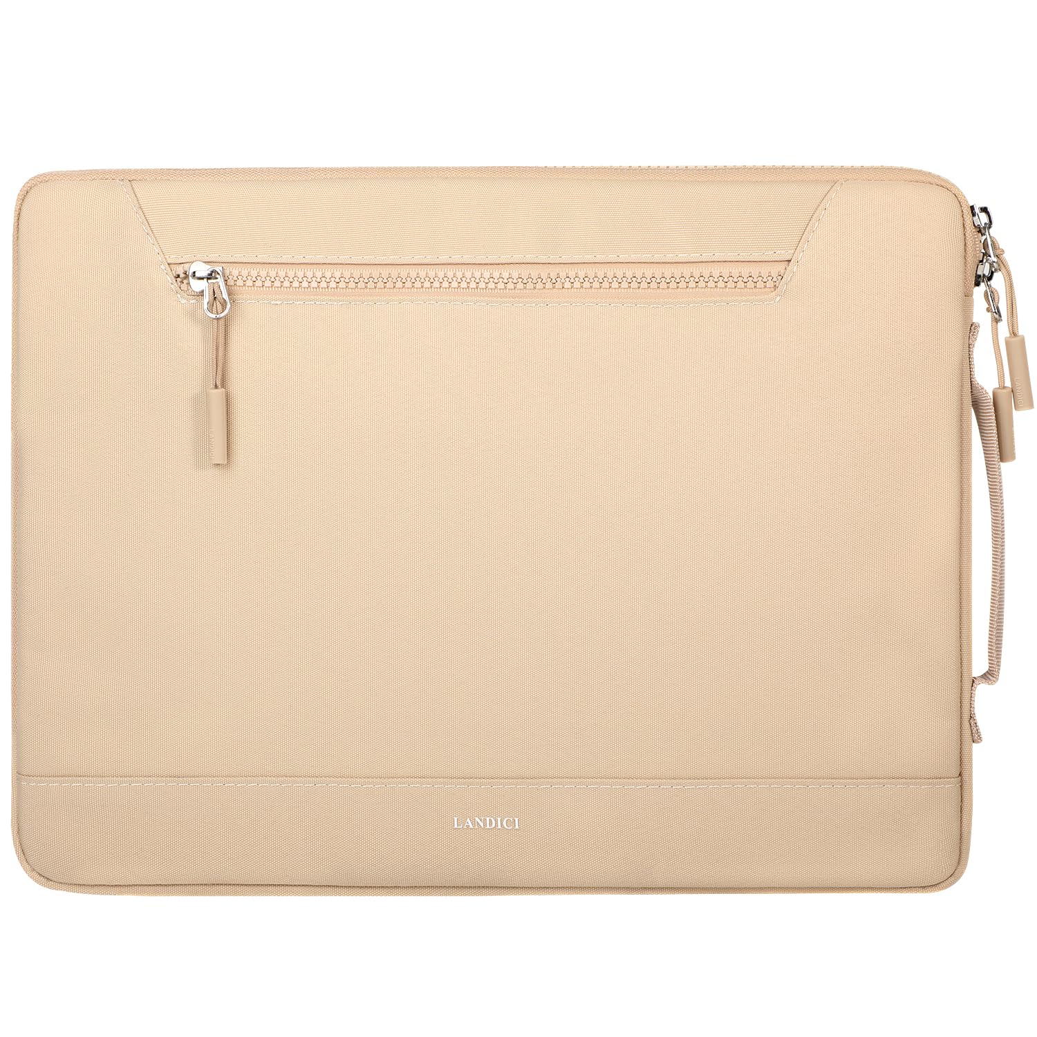 360° Protective Laptop Sleeve Case for 14-15 Inch Laptops - Waterproof Slim Computer Cover Compatible with MacBook Air M2 15, MacBook Pro 14/15, Chromebook 14/15, Asus Vivobook 14 - Apricot Color - Perfect for Travel, Work & School