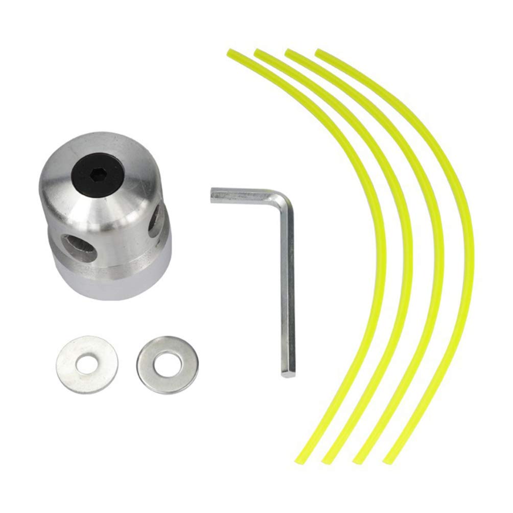 ULTECHNOVO 4-Line Grass Trimmer Head - Aluminum Silver Replacement String Trimmer Head for Brush Cutter, Lawn Mower & Garden Tools (8 Pack) - Perfect for Lawn Care, Yard Maintenance & Landscaping