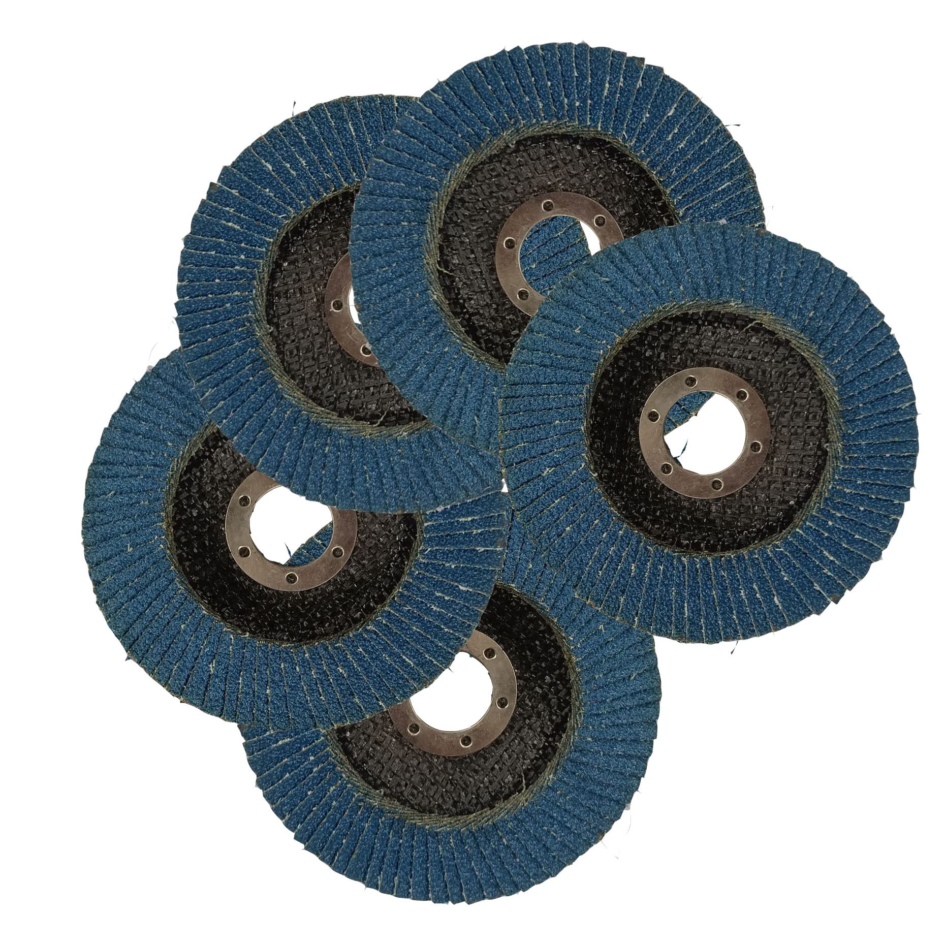 Kimllier 50-Pack Premium Zirconia Flap Discs 4-1/2 Inch x 7/8 Inch - 40 Grit Grinding Wheels for Angle Grinders (Type 29) - Ideal for Metal Grinding, Rust Removal & Surface Preparation
