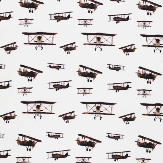 Light Brown Airplane-Themed Knit Sweater - Cozy & Stylish for Casual Wear & Travel Outfits