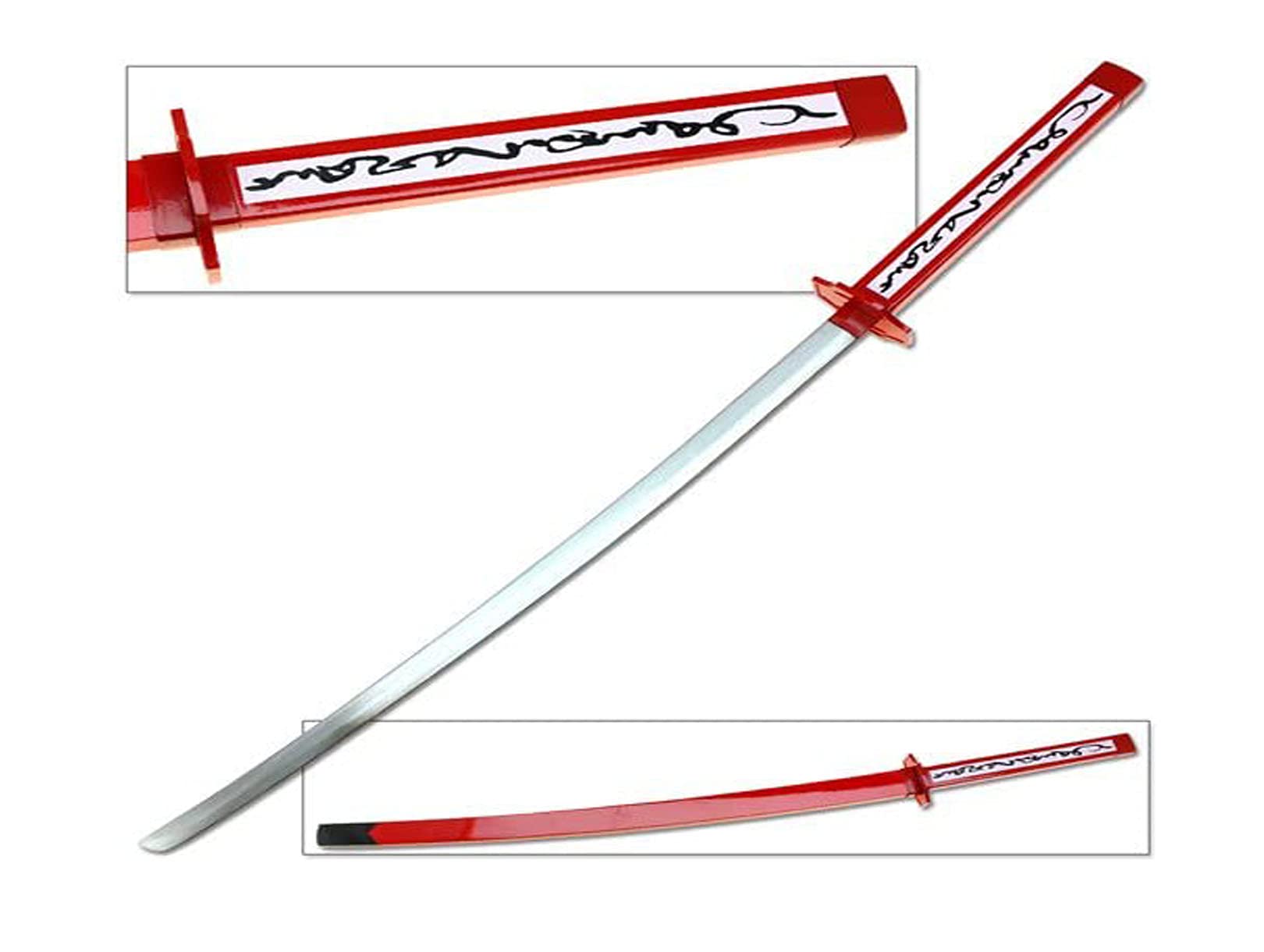 Premium Japanese Anime Sword - High Carbon Steel Katana with Red Blade - Perfect for Cosplay, Collecting & Martial Arts Training