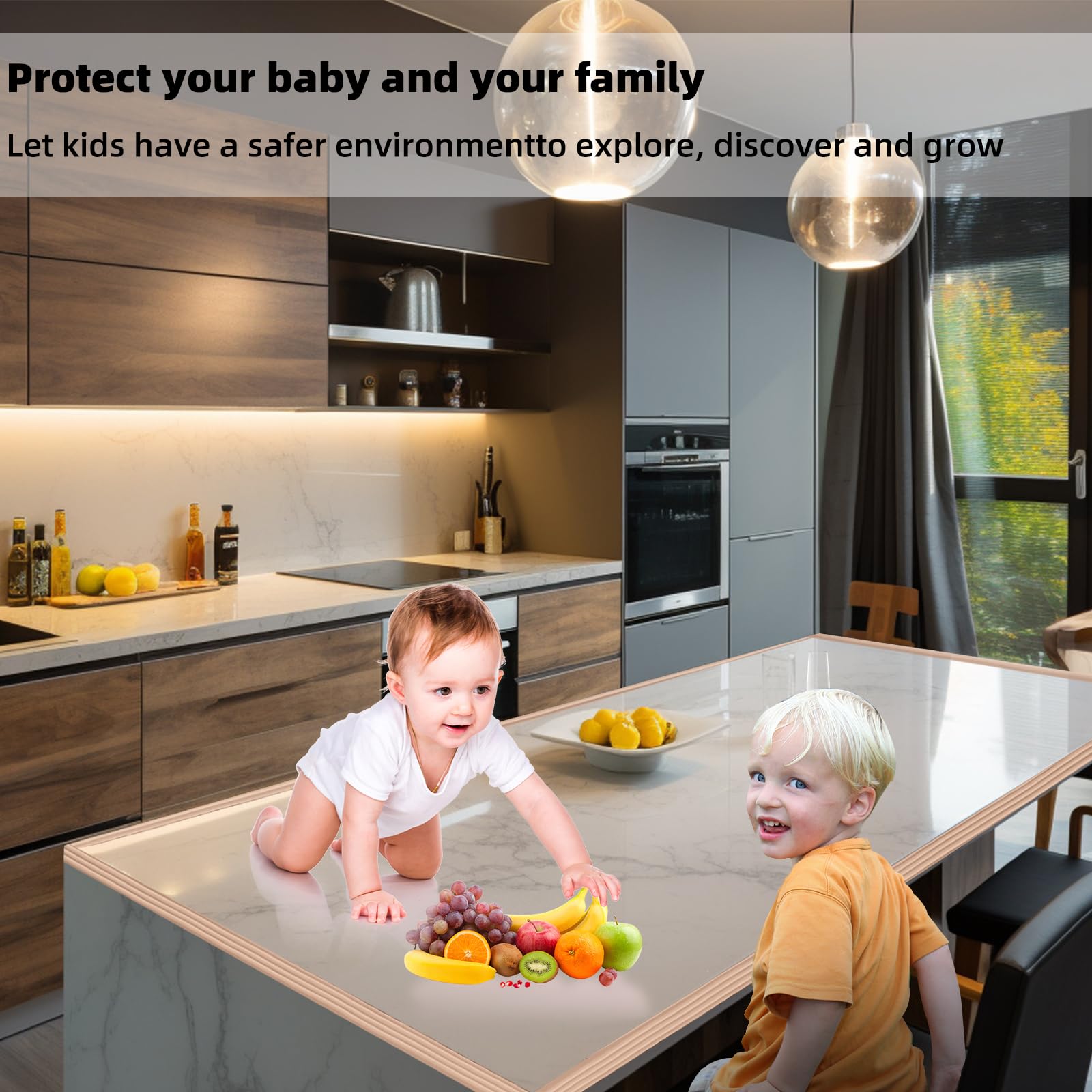 Baby Corner Protectors with Adhesive Backing - 16.4ft Soft Edge Guards for Furniture, Tables, Desks & Fireplaces - Pink Safety Bumpers for Childproofing Homes & Nurseries - Perfect for Baby Proofing Sharp Corners in Living Rooms, Play Areas & Bedrooms