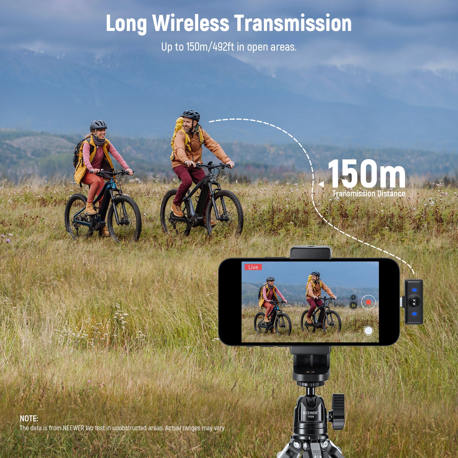 NEEWER KM18 Wireless Lavalier Microphone for iPhone, Android Smartphones & PC - Compact Clip-on Mic for YouTube, TikTok, Podcasting & Video Conferencing
