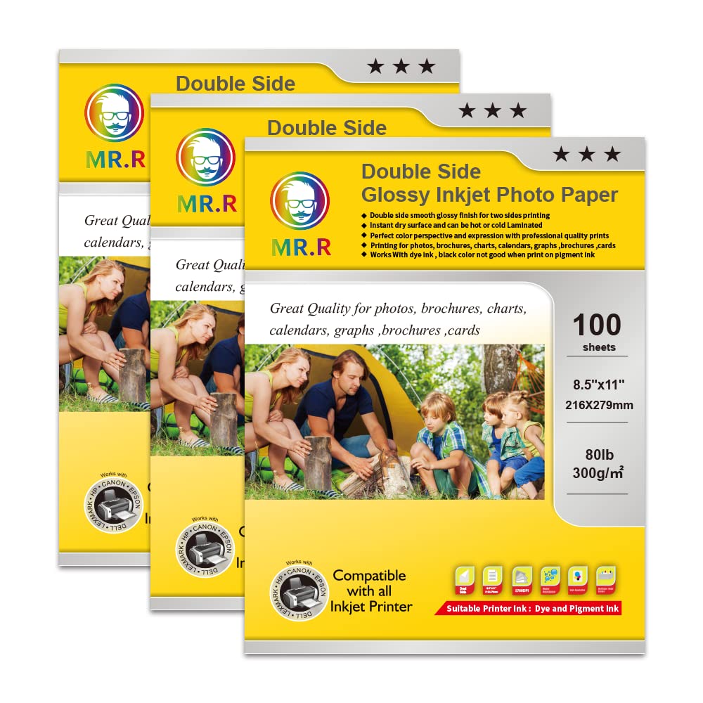 MR.R Double-Sided Glossy Inkjet Photo Paper - 8.5