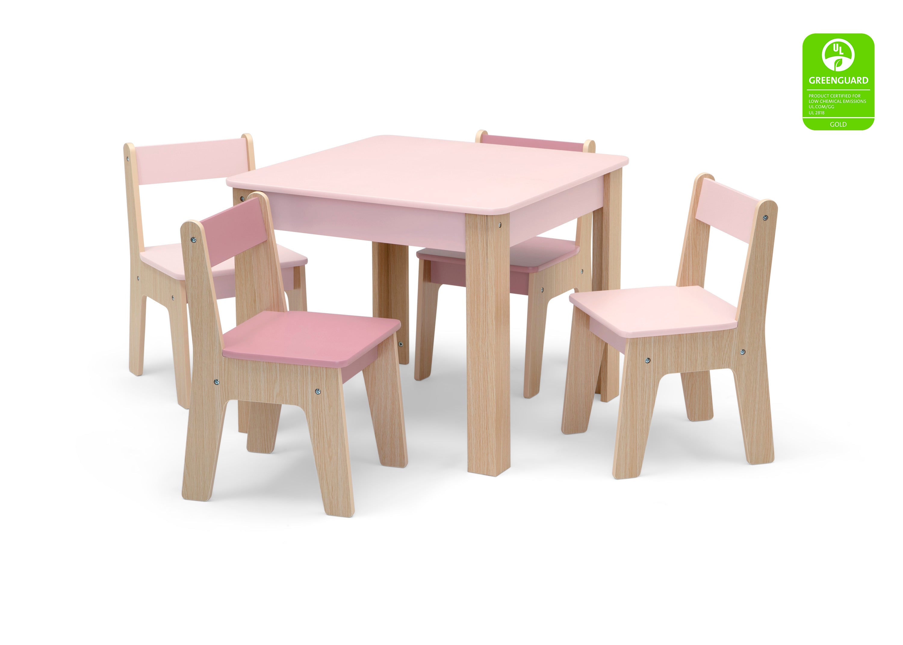 GapKids Table and 4 Chair Set - Wooden Kids Furniture for Dining, Studying & Play - Perfect for Playroom, Classroom or Children's Bedroom