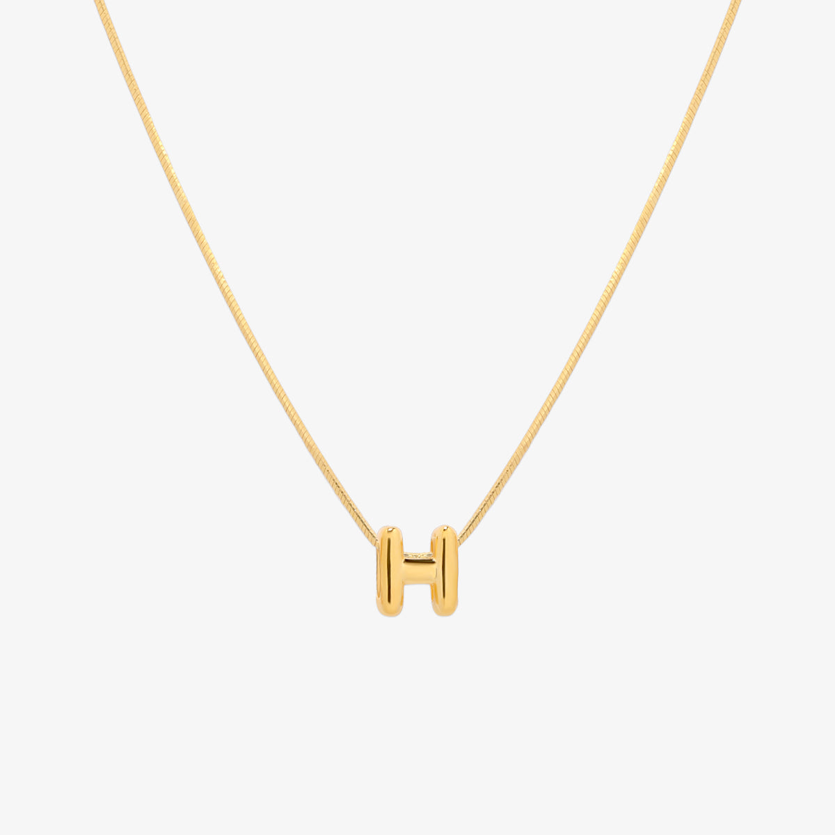Bubble Initial Pendant Necklace - 50cm Gold/Silver Personalized Name Necklace for Women - Perfect Gift for Birthday, Anniversary & Valentine's Day