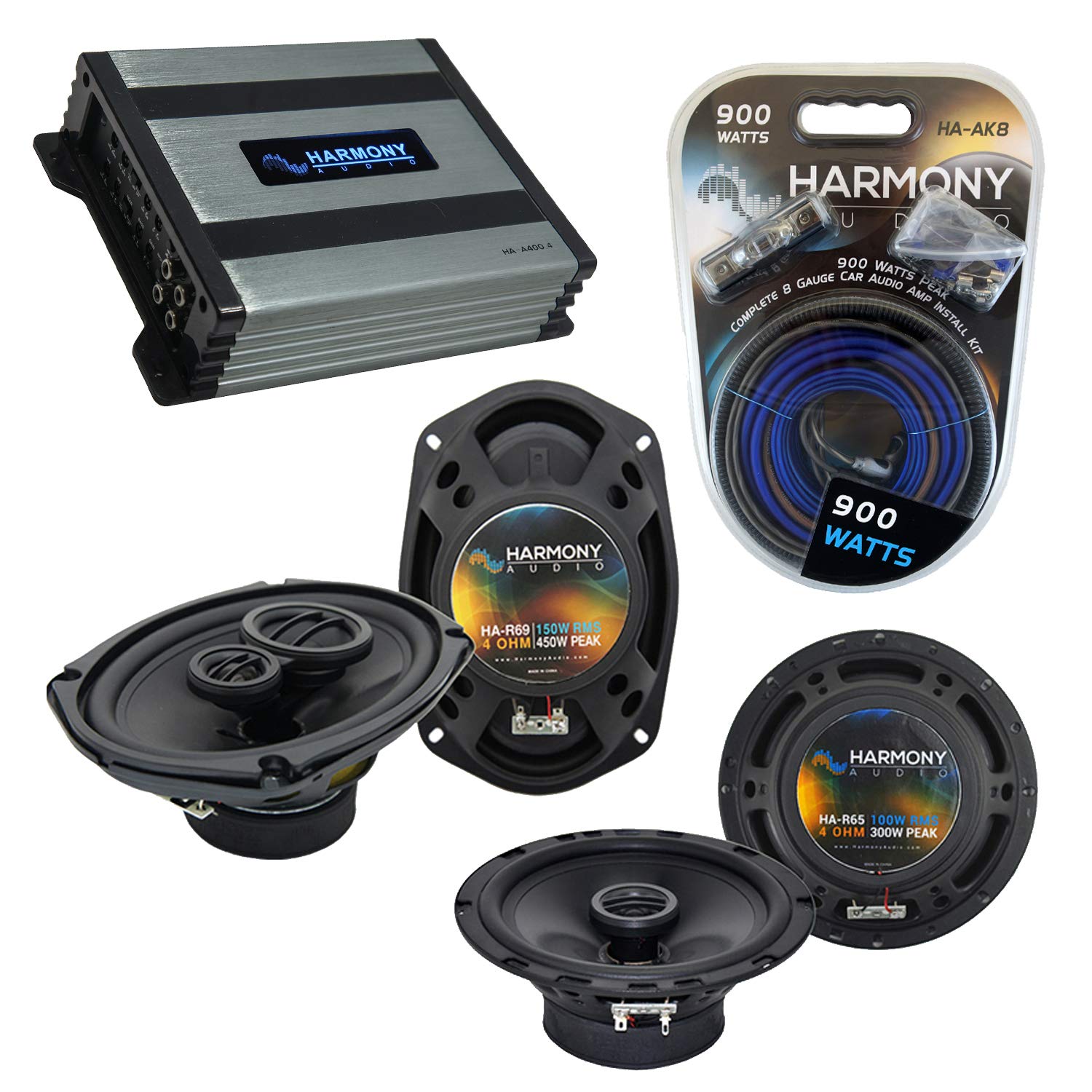 **2006-2007 Pontiac Montana SV6 OEM Replacement Speaker Bundle with HA-A400.4 Amplifier – Premium Car Audio Upgrade for Enhanced Sound Quality**    **Usage Scenarios:** Perfect for upgrading your Pontiac Montana SV6's factory audio system, delivering crisp highs and deep bass for an immersive driving experience. Ideal for music lovers, road trips, and daily commutes.