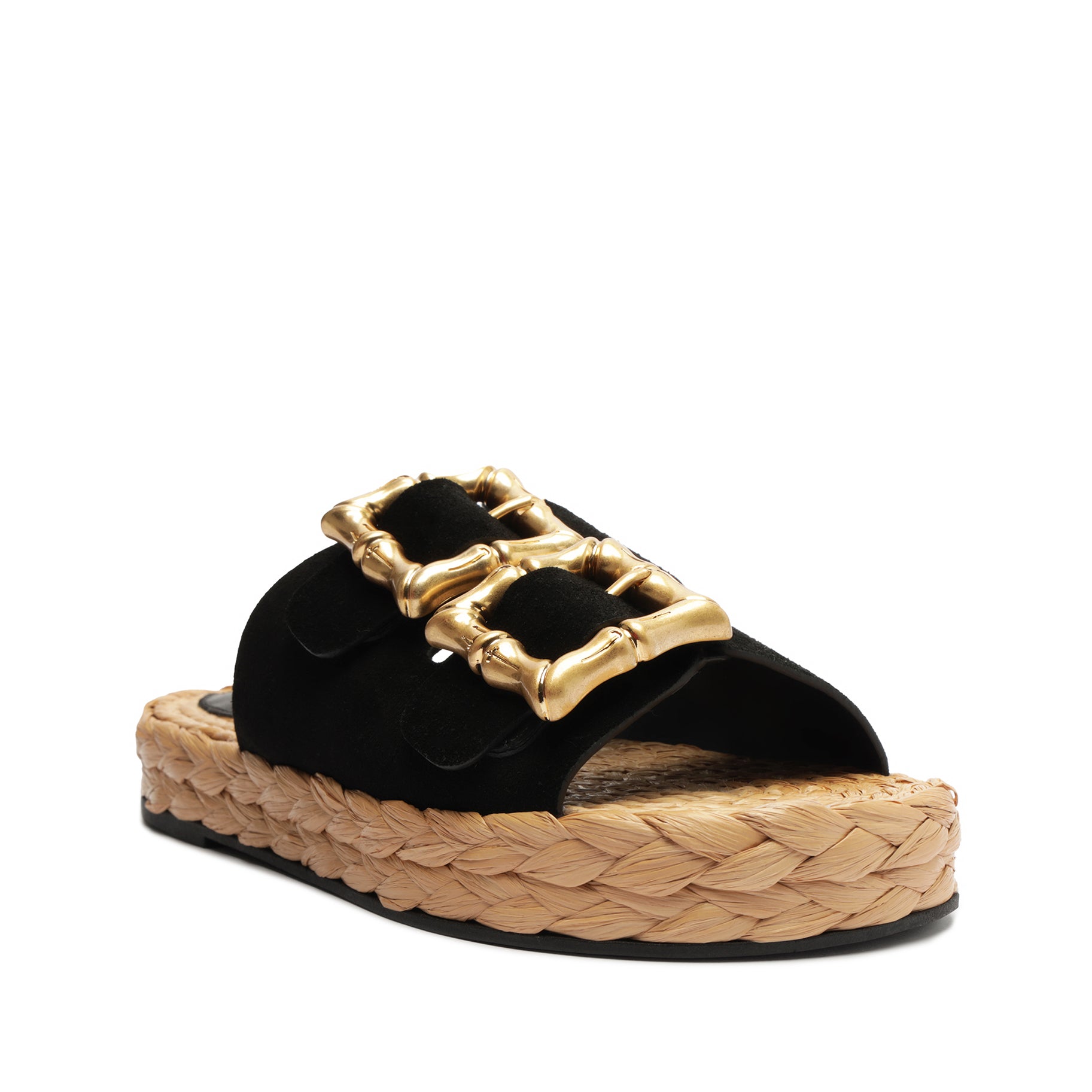 Enola Rope Flat Sandal - Women's Comfortable Braided Leather Slides for Summer Beach, Pool, and Casual Outings