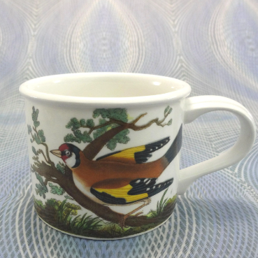 Birds of Britain Drum Flat Cup & Saucer Set - Vintage Floral Tea Cup with Saucer - Perfect for Afternoon Tea, English Breakfast, and Home Decor