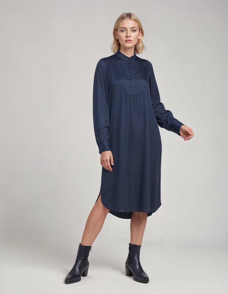 Christine Women's Satin TENCEL™ Dress - Elegant & Comfortable Midi Dress in Multiple Colors | Perfect for Office Wear, Cocktail Parties & Special Occasions