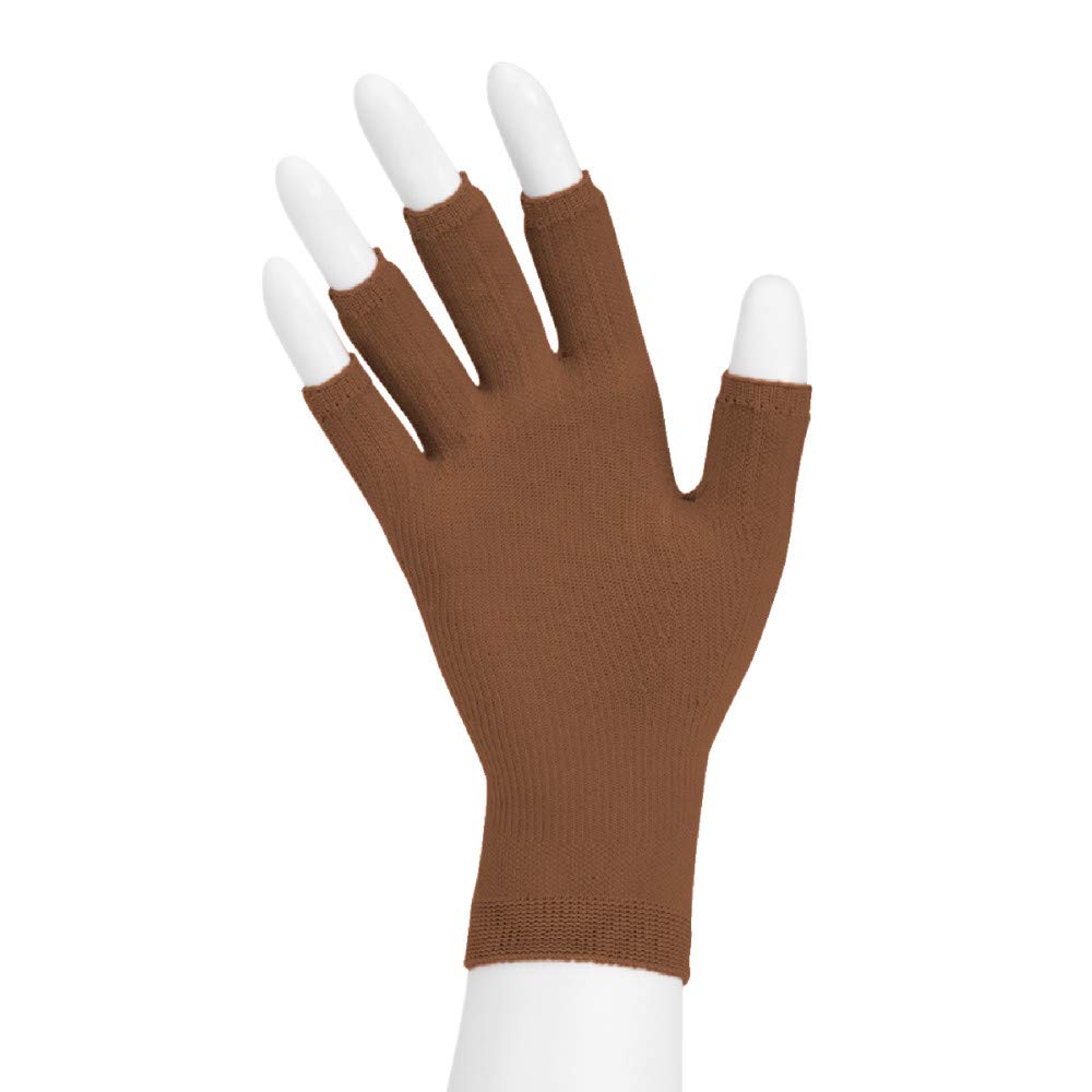 Juzo 20-30 mmHg Compression Gloves for Arthritis & Swelling - Soft Seamless Right Hand Glove in Chocolate XL Size - Perfect for Daily Wear, Typing & Hand Pain Relief