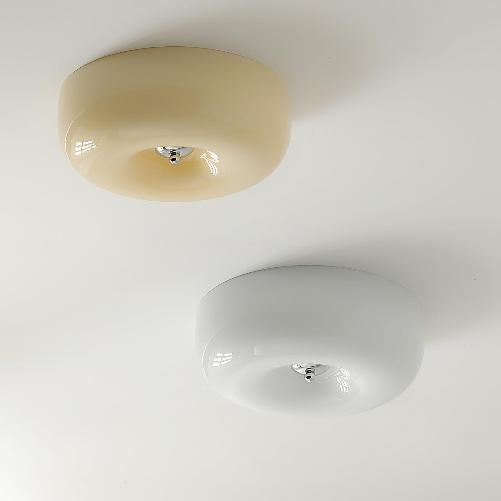 Cream Pudding Ceiling Lamp - Modern LED Bedside Light for Nursery, Bedroom & Living Room | Soft Warm White Lighting for Cozy Ambience