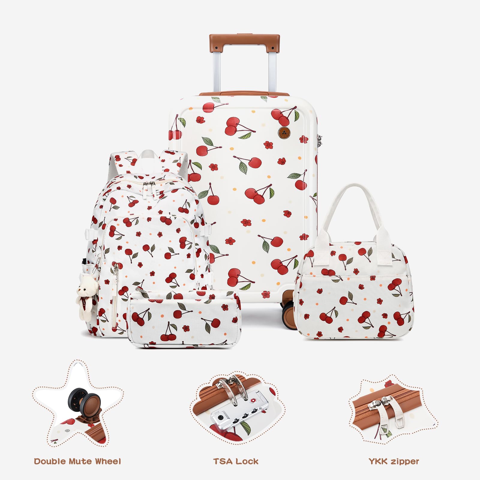 Somago 4-Piece Kids Luggage Set with Backpack - 18