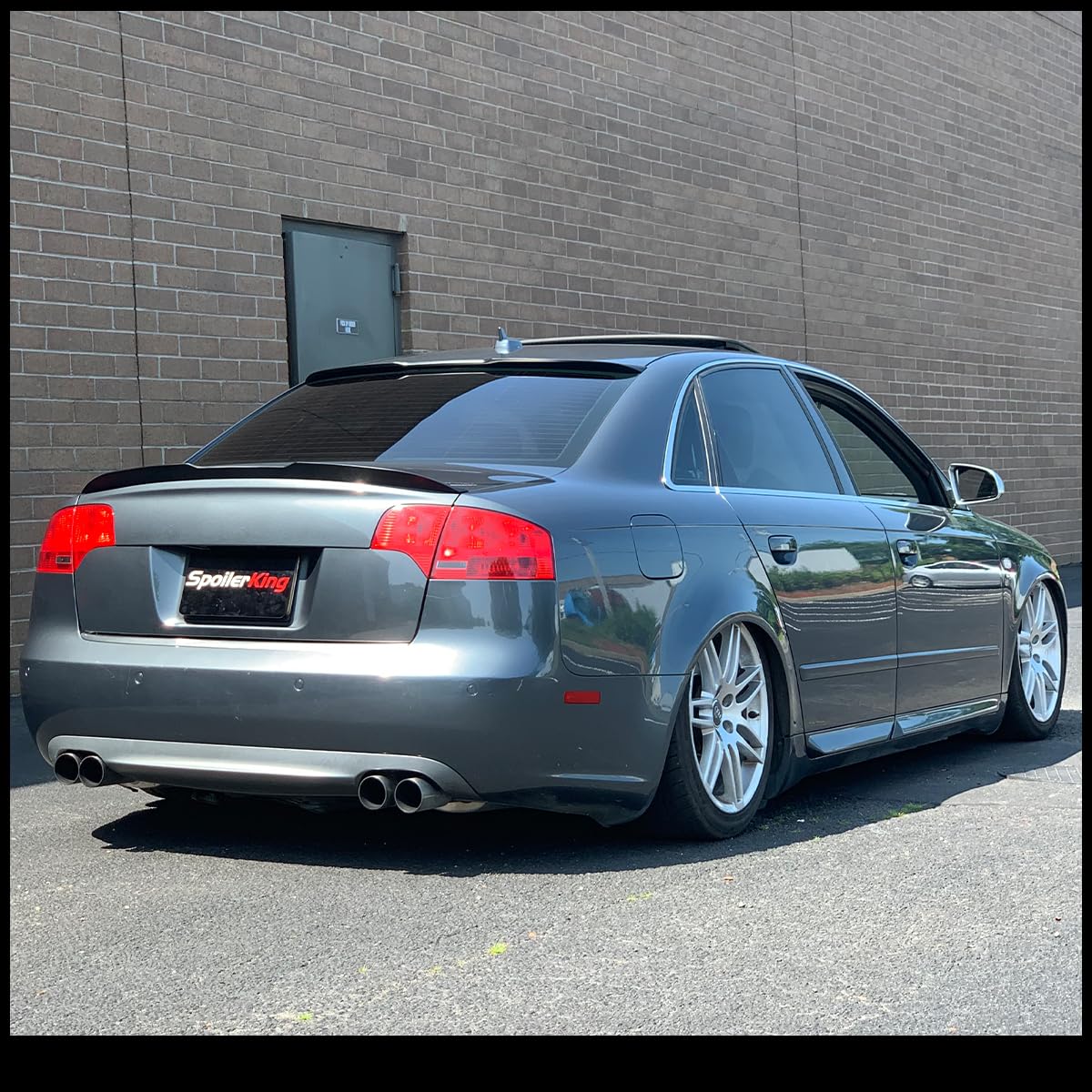 SpoilerKing Trunk Lip Spoiler with Center Cut (284GC) for Audi A4 2006-2008 - Enhance Style & Aerodynamics for Sedans