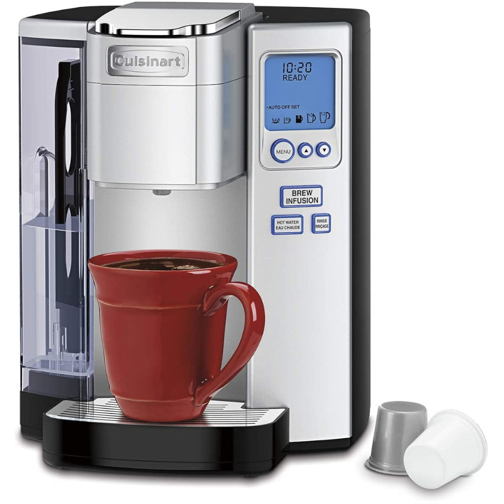 Cuisinart Premium Single Serve Coffee Maker - Refurbished with Warranty, Stainless Steel (Model SS-10C) for Home, Office, or Travel Use