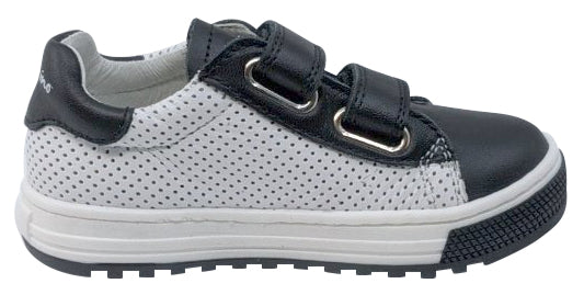 Naturino Kids' Seam VL Vit/Vit Forato Sneakers - Black & White | Comfortable & Durable Boys & Girls Casual Shoes for School, Play & Everyday Wear