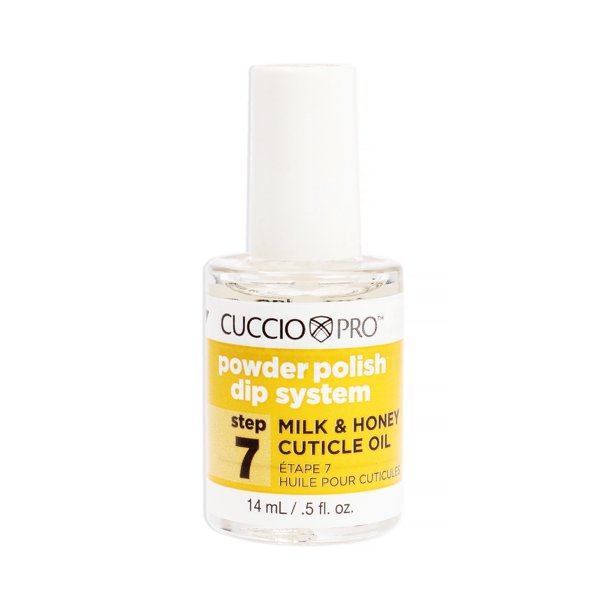 Cuccio Milk & Honey Cuticle Oil - Step 7 of Powder Polish Dip System - Nail Care for Dry Cuticles & Healthy Nails | Perfect for Manicures, Pedicures & At-Home Nail Treatments